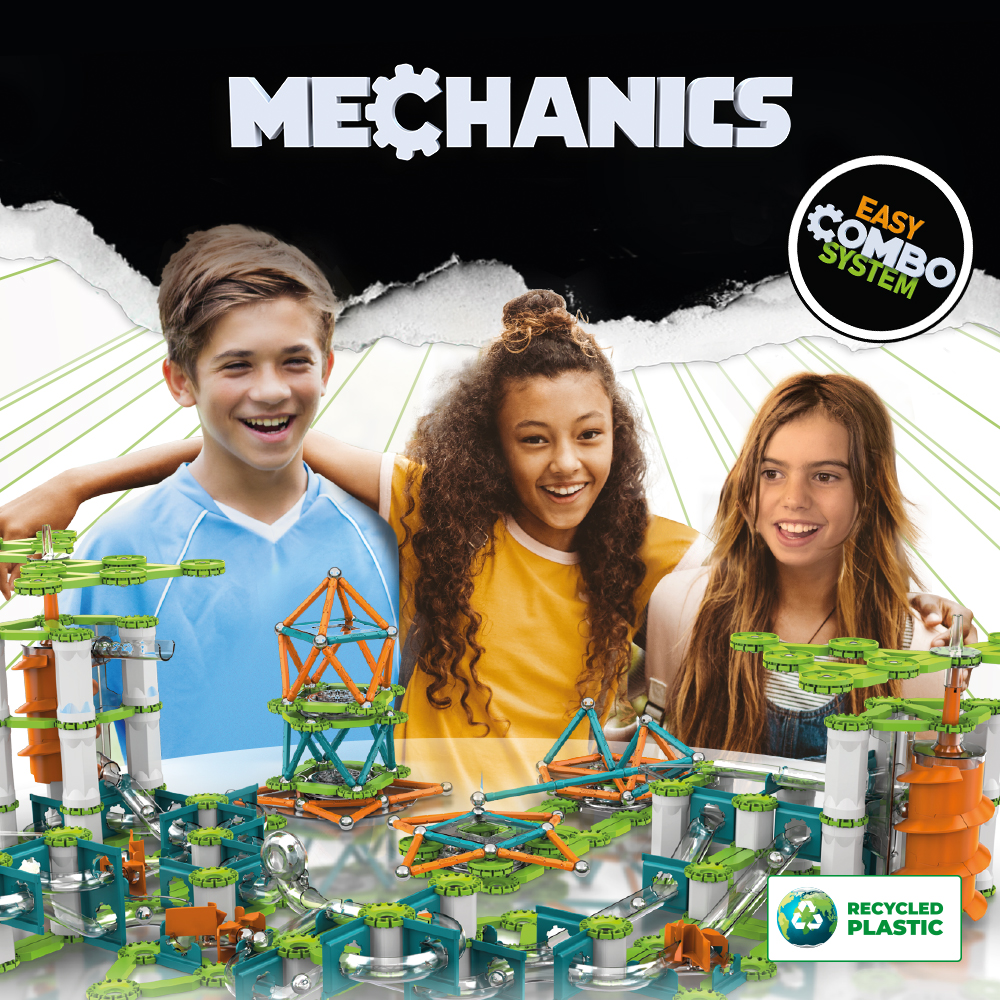 GEOMAG Juguetes magnéticos | Imanes para niños | Juego de construcción  educativo de 200 piezas con respaldo STEM hecho de 100% plástico reciclado  